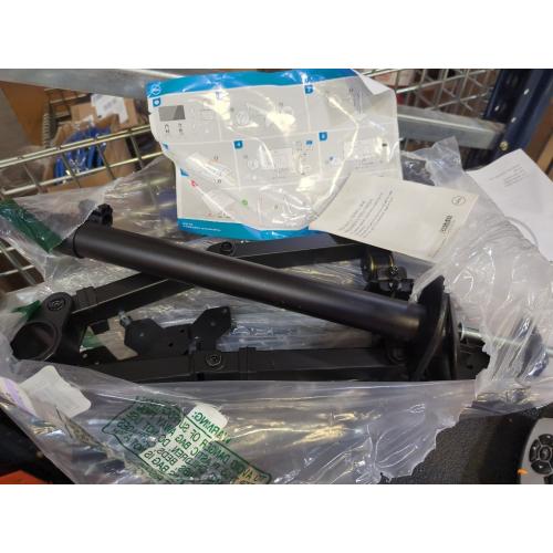 VIVO Dual Monitor Desk Mount, Holds 2 Computer Screens up to 30 inches and 22lbs Each, Heavy Duty Fully Adjustable Steel Stand with C-Clamp and Grommet, Black, STAND-V002, (MISSING parts)