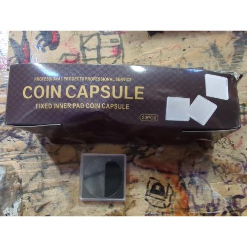 QWORK Coin Collection Cases - 50 Pieces 20/25/30/35/40mm Plastic Clear Coin Capsules Cases with Foam Rings, for Collectors and Exhibitions