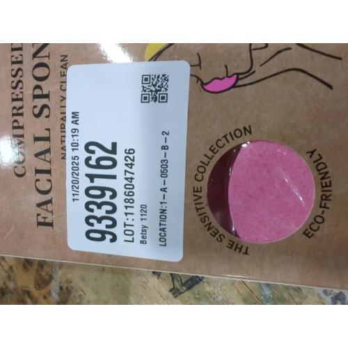 100-Count Compressed Facial Sponges, Natural Cellulose Face Sponges for Cleansing, Exfoliating, Washing face, Makeup Removal, and Spa Use - Travel Skincare Essentials for women