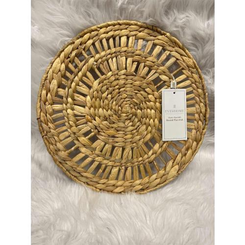 Everhome, water hyacinth, Round Placement, Set of 6