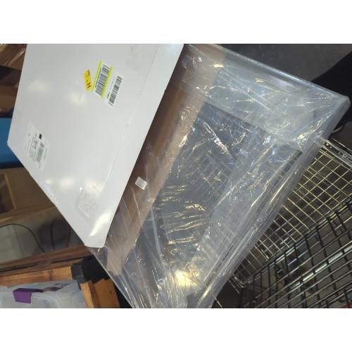 CLEARV22×22 inches Oversized Clear Acrylic Ottoman Tray Extra Large Decorative Tray Spill-Proof Serving Trays with Handles King-Size Safe Edge Organizer for Coffee Table Countertop Breakfast