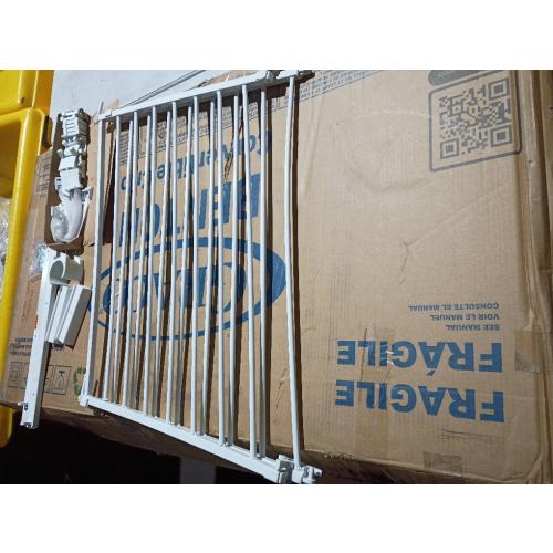 Regalo Safety 29-43 Top of Stairs Baby Gate, Extra Wide Baby Gate, Extra Wide Hardware Mounted Stair Gate with Banister & Wall Mount Kit, Walk-Through Safety Gate with Door for Toddlers & Pets (NO TEST)