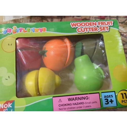 Wooden Toys Pretend Play for Children Kitchen, Wooden Toys for Children Slicing Fruit Toy Set, Toy Food Play Kitchen Pretend Play Toys for Children with A Wooden - Walmart.ca