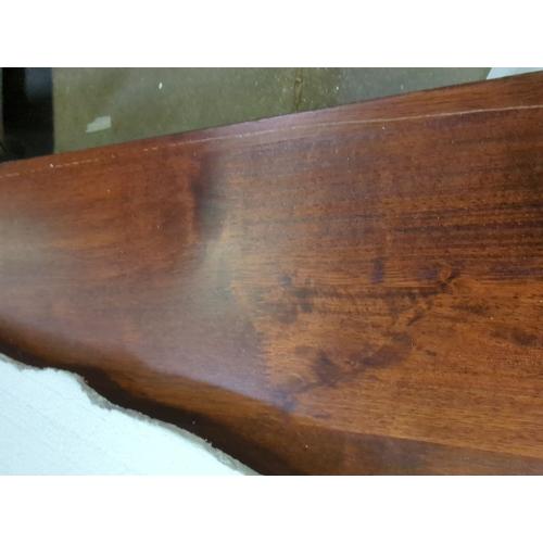 Haven King Solid Wood Bed Frame with Headboard, Walnut Finish