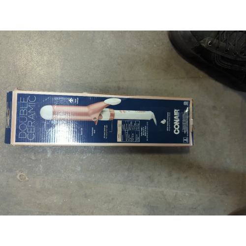 Conair Double Ceramic 1 1/2-Inch Curling Iron, 1 ½ inch barrel produces soft waves – for use on medium and long hair