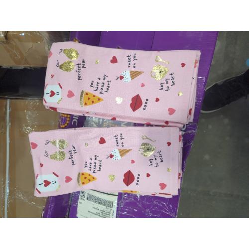 Set of 4 Pink Wash Cloth With Sweet Treats