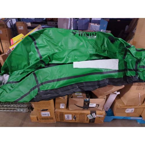 Color green and blackLightweight Packraft TPU - Inflatable Kayak for Adults & Kids, Durable, Compact, Rapid Inflate, for Flat Water Rafting, Bicycle Drifting, Litewater Dinghy