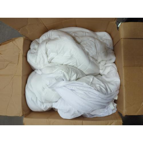 White 100% Cotton Top Queen Mattress Topper, Breathable & Cooling Mattress Topper, Elastic Fitted Mattress Pad, Mattress Cover for Back Pain Relief