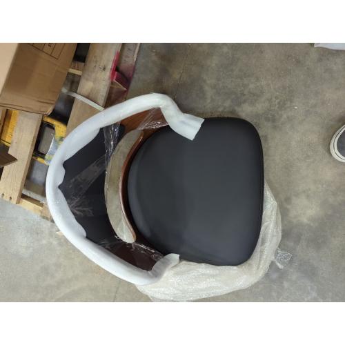 Blue and Wood Swivel Chair Set of 2