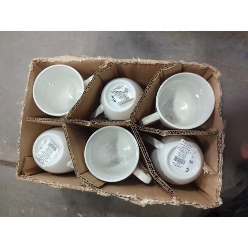 6pk Our Table Simply White Barrel Mug