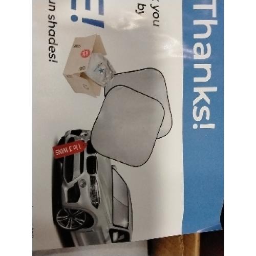 EzyShade Windshield Sun Shade with Shield-X Reflective Technology. See Size-Chart with Your Vehicle. Foldable 2-Piece Car Sunshades Reflect UV Sun and Heat and Protect Your Car. Standard (Medium) Size