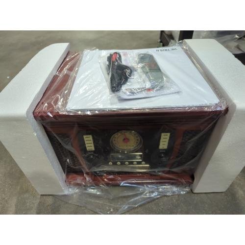 Victrola Aviator 8-in-1 Bluetooth Record Player & Multimedia Center with Built-in Stereo Speakers - 3-Speed Turntable, Vinyl to MP3 Recording, Wireless Music Streaming, Mahogany