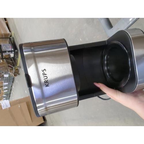 KRUPS Simply Brew Compact 5 Cup Coffee Maker: Stainless Steel Design, Pause & Brew, Keep Warm, Reusable Filter, Drip-Free Carafe