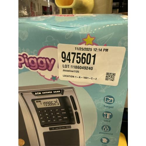 Fishboy Talking ATM Piggy Bank for Kids with Dual Debit Cards, Power-Off Memory, Auto-Opening Drawer for Real Money for Boys, Onekey Shutdown, Bill Feeder, Coin Recognition, Balance Calculator Machine