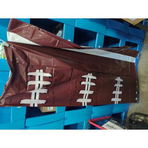 Oigco Football Party Decorations Tablecloth Disposable Plastic Touchdown Table Cover Perfect for Football Birthday Party Decorations and Gameday Tailgate Decorations 54 X 108Inch, 2 Pack