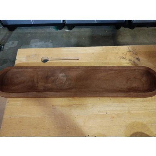 Wooden Dough Bowls for Decor Approx 29 Inch, Large Long Wooden Bowl | Hand Carved Rustic Farmhouse Extra Long Tray for Table Centerpiece, Living Room, Home Decor, Candle Bowl