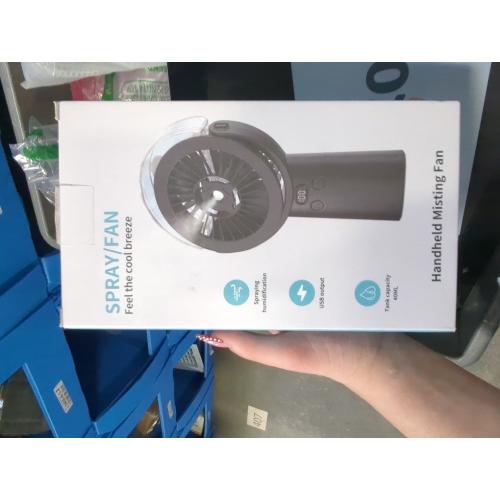 BQSS Handheld Misting Fan Portable for Travel Home Office Outdoor, Black