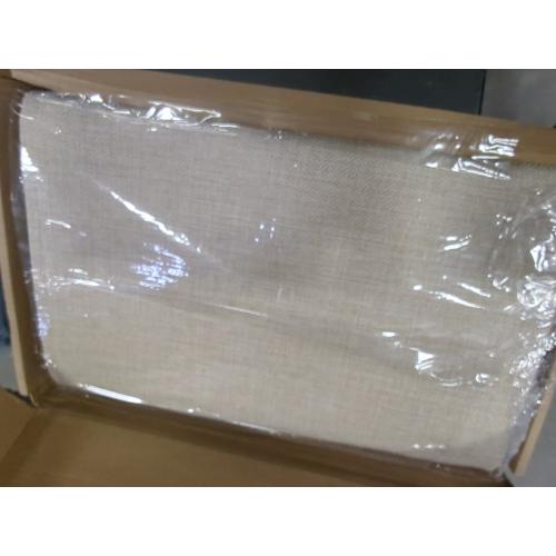 SLKQG Linen-Look Placemats Set of 8, Heat Resistant & Machine Washable Double-Layered Cloth Placemats for Dining Table, Indoor/Outdoor Use, Non-Slip Kitchen Table Mats (8, Light Linen)