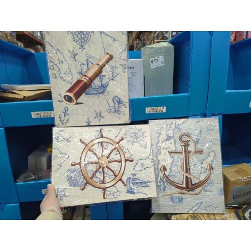 ocean theme steering wheel telescope ship pendant Canvas Prints bathroom Wall Art for Bedroom Wall decor Artworks Pictures wall decorations for living room,3 piece Home decor kitchen wall paintings