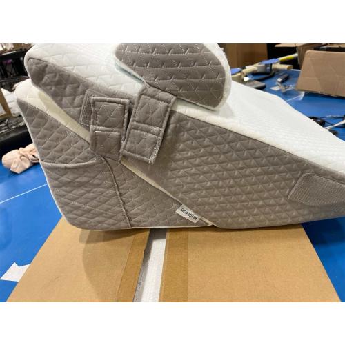 3PCS Wedge Pillow Set for After Surgery, Wedge Pillow Headboard, Adjustable 9&12 Inch Sleeping Wedge, Acid Reflux, Orthopedic Pillow Wedge for Back Pain Relief, Gerd, White/Grey