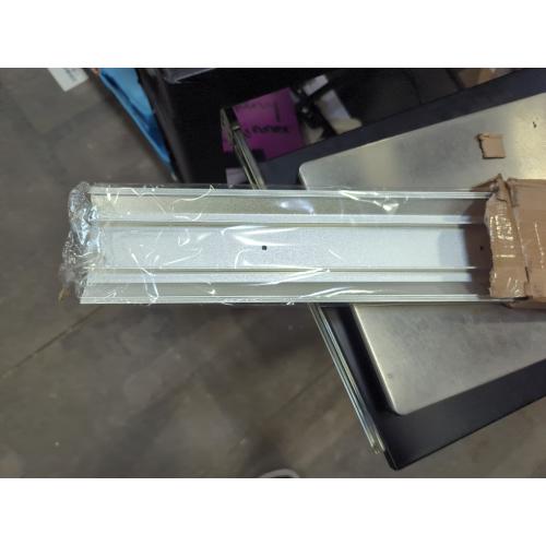 Heavy Duty Corrugated Aluminum Door Threshold for Exterior Doors- Door Saddle- Metal Flooring Transition Strip- Door Sill Extension- 4 W,1/2 H,35.43 L,Silver Anodized, Mill Finish,1Pc