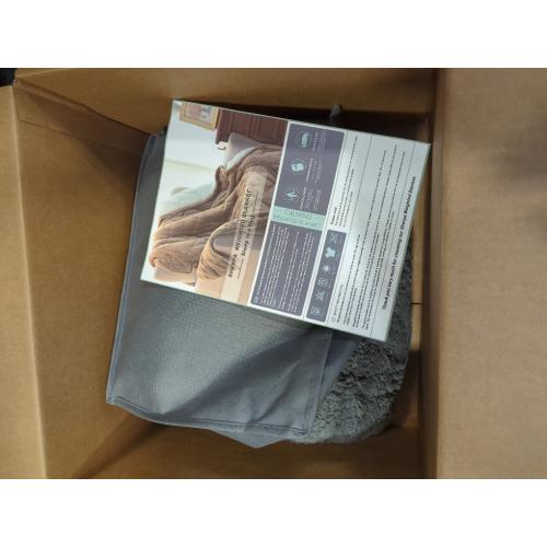 Wemore Sherpa Fleece Weighted Blanket for Adult, 15 lbs Dual Sided Cozy Fluffy Heavy Blanket, Ultra Fuzzy Throw Blanket with Soft Plush Flannel Top, 48 x 72 inches, Grey on Both Sides