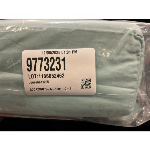 Wild Sage Brushed Cotton Percale 300-Thread-Count Queen Sheet Set in Strato Blue