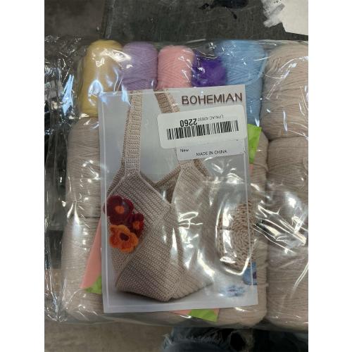 Pnytty Crochet Bag Kit for Beginners Complete Starter Set with Yarn, Hook & Step-by-Step Video Tutorials DIY Shoulder Bag Crafting Gift for Adults (Beige)