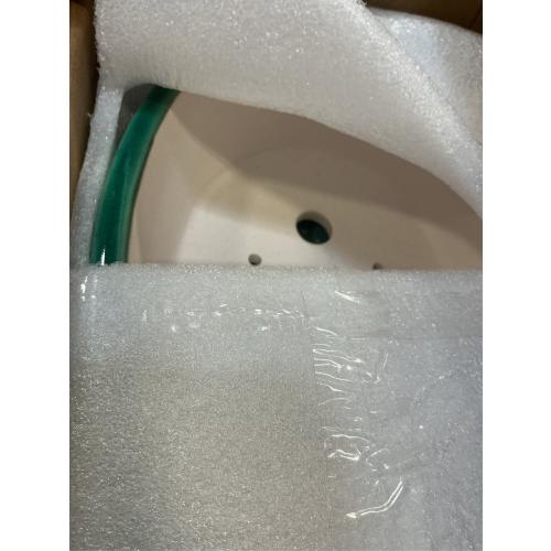 MUZHI 9” Glazed Oval Green Bonsai Planter Pot with Humidity Tray, Classic Neat Ice Crack Long Bonsai Tree Succulent Plant Pot with Saucer