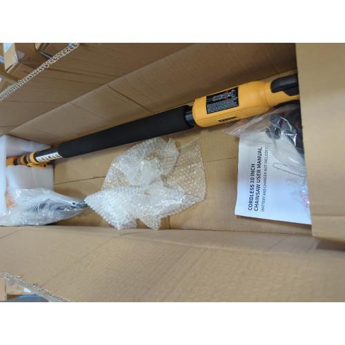 Black and Yellow 2-IN-1 Cordless 10-Inch Pole Saw And Chainsaw Compatible with Dewalt 20V MAX* Battery, Total Reach of Max 14.5ft, Electric Pole Saw for Tree Trimming Pruning (Tool Only)