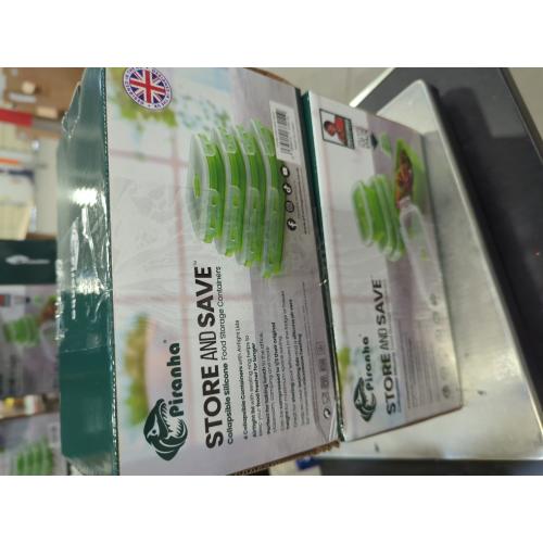 Piranha Store And Save Silicone Food Storage Containers in Colour Lime 8pc
