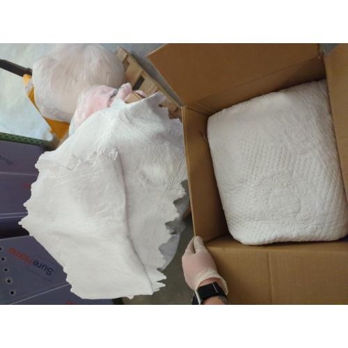 Cotton Quilt Bedding Set Reversible Lightweight Coverlet for All Seasons, 3 Pieces Embossed Floral Solid White Bedspread with Ruffled Edge, King Size