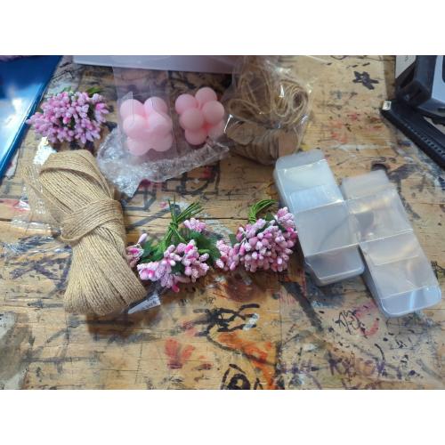 21Sets Mini Bubble Candles Wedding Favors Gifts for Guests 1.57 x 1.38 Bubble Candles with Cards Dried Flowers DIY Gift Set for Baptism Party Bridal Shower Thank You Gifts (Pink)