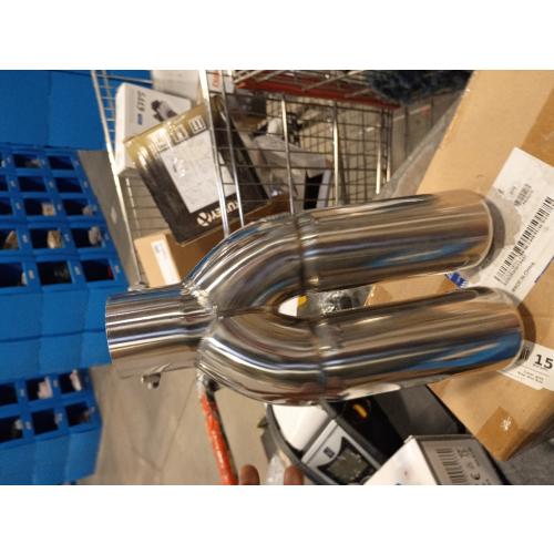 2.5 inch 6.3cm Universal Dual Exhaust Tip Stainless Steel Muffler Tail Pipe For Car Pickup trucks (Blue Straight)