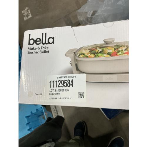 bella Make and Take Electric Skillet, Oatmilk
