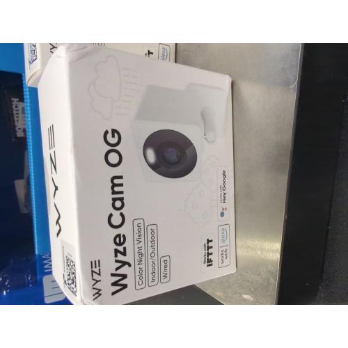 Wyze Cam OG Indoor/Outdoor 1080p Wi-Fi Smart Home Security Camera with Color Night Vision, Built-in Spotlight, Motion Detection, 2-Way Audio, Compatible with Alexa & Google, White, Free Expert Setup