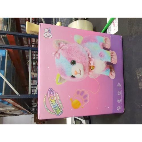 WHITE CAT Interactive Electronic Plush Toy Walking and Barking Robot Cat Plush Cat Remote Control Kitten for Girls