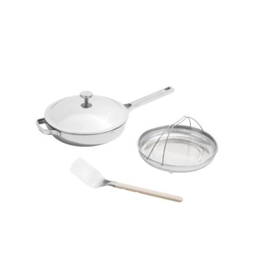 Our Place 3pc Titanium 10.5 Always Pan Pro W/ Chrome Color