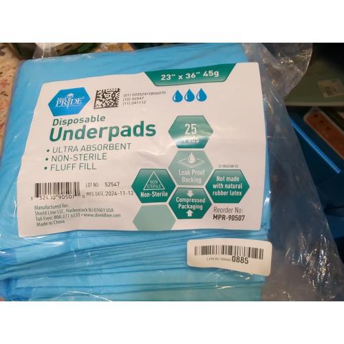Medline Disposable Chucks Pads, 23 x 36 inches (Pack of 150), Ultra-Light Absorbency Pee Pads for Surface Protection, Disposable Diaper Changing Pads for Baby, Puppy Pads for Dog Potty Training