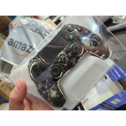 Controller for PS4, Wireless Controller Black for Sony PlayStation 4/Slim/Pro, Remote Control with Double Vibration/6-Axis Motion Sensor/Sensitive Touch Pad/Speaker & 3.5mm Audio Jack/800mAh Battery