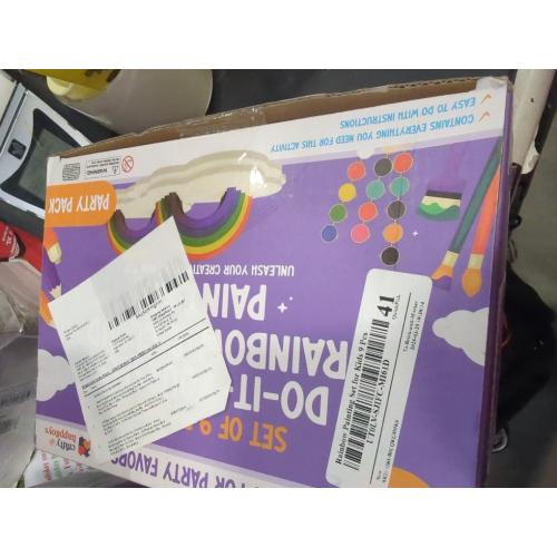 9 Pcs Rainbow Painting Set for Kids 9 Pcs - Bulk Stockings & Birthday Goodie Bag Stuffer - Kids Party Favors Toy Return Gifts - Pinata Stuffers - Classroom Treasure Box Carnival Prizes