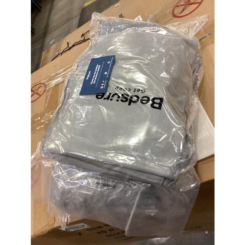 Bedsure Full Comforter Set Grey - Bed in a Bag Full Size Bedding Set 7 Pieces, GentleSoft™ Pintuck Bed Set Gift for Family, Pinch Pleat Grey Comforter with Sheets, Pillowcases & Shams