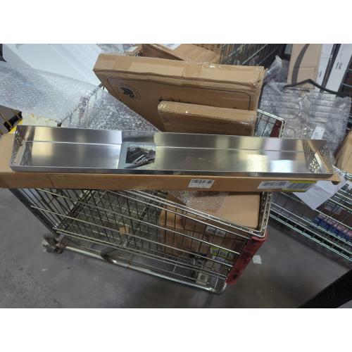 Stove Shelf for Stove Top, Spice Rack Organizer, Easy Installation, Kitchen Storage Solution, with Standard 30 Length, Brushed Stainless Steel, Non Magnate (Stainless Steel)
