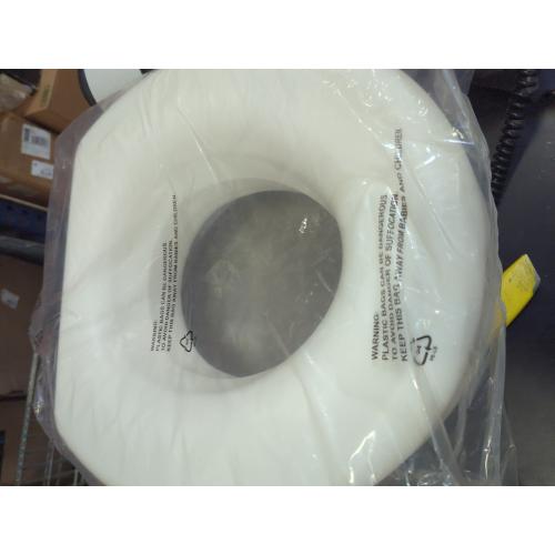 HealthSmart Enhanced Comfort 5 Raised (Round) Toilet Seat Risers for Seniors 5 Slip Resistant Pads FSA/HSA Eligible Padded Toilet Seat Elevation 15.7 x 15.2 x 6.1