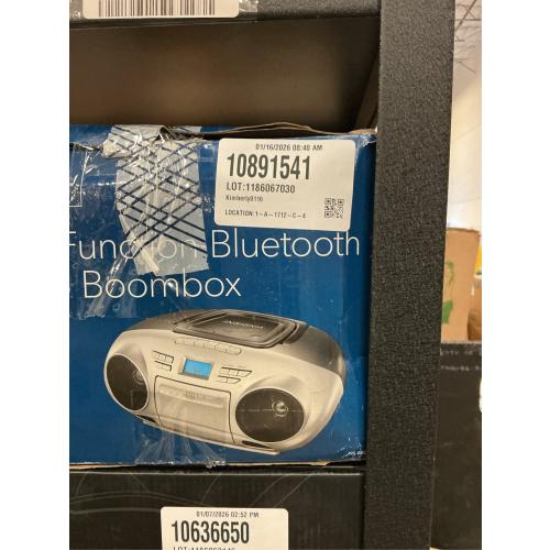 Insignia AM/FM Radio Portable CD Boombox with Bluetooth