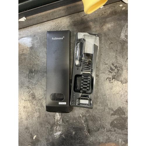 Fullmosa Metal Band Compatible with Apple Watch Bands 45mm 44mm 42mm 46mm 49mm 41mm 40mm 38mm, iWatch Band with Case for Apple Watch Series 11 10 9 8 7 6 5 4 3 2 1 SE3/2/1 Ultra3/2/1 , 42mm 44mm 45mm, Black