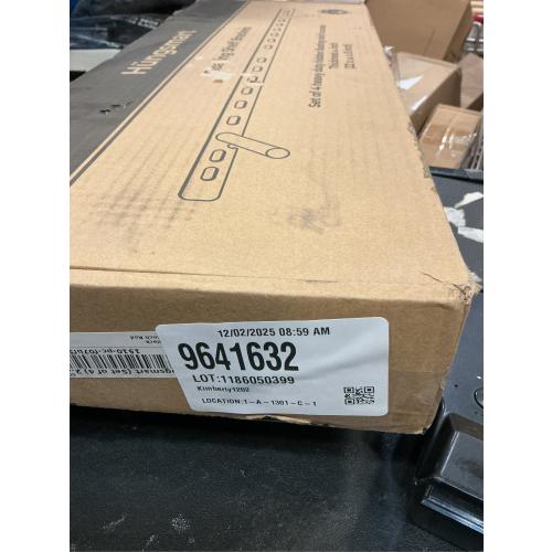 (Set of 4) 22 x 3/4 inch Floating Shelf Brackets Designed for 1 inch Thick Custom Shelves, Hidden Floating Shelf Hardware (8 inch Rod) Black