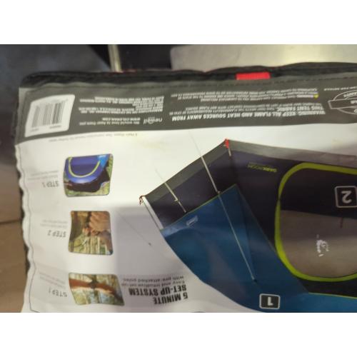 Coleman 4/6/8/10 Person Skydome Dark Room Tent with Rainfly, 5 Minute Setup, Blocks 90% of Sunlight, 20% More Headroom Than Traditional Tents