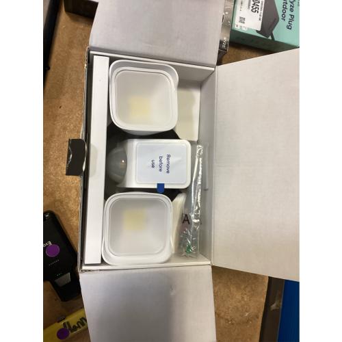 Wyze Wired Outdoor Wi-Fi Floodlight v2 Home Security Camera with 2K Video, Color Night Vision, Motion Activated LEDs - White