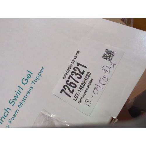 Therapedic 2-Inch Swirl Gel Memory Foam Full Mattress Topper